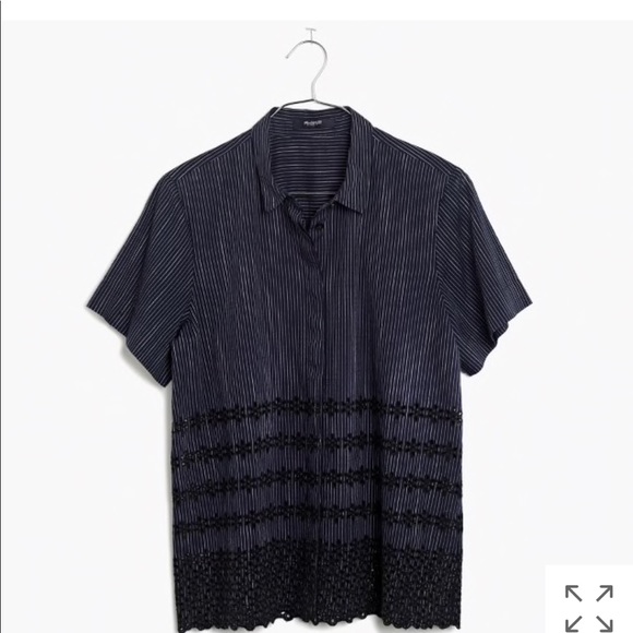 Madewell Eyelet Trim Blouse - Picture 3 of 6